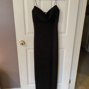 Damiani long black prom or formal dress, size small